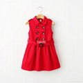 Classical girl solid red dress 1