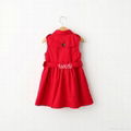 Classical girl solid red dress 2