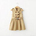 Classical girl solid  dress 1