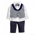 Autumn fashion boy grey clothes set