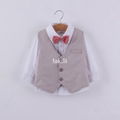 Autumn  boy white clothes set 4