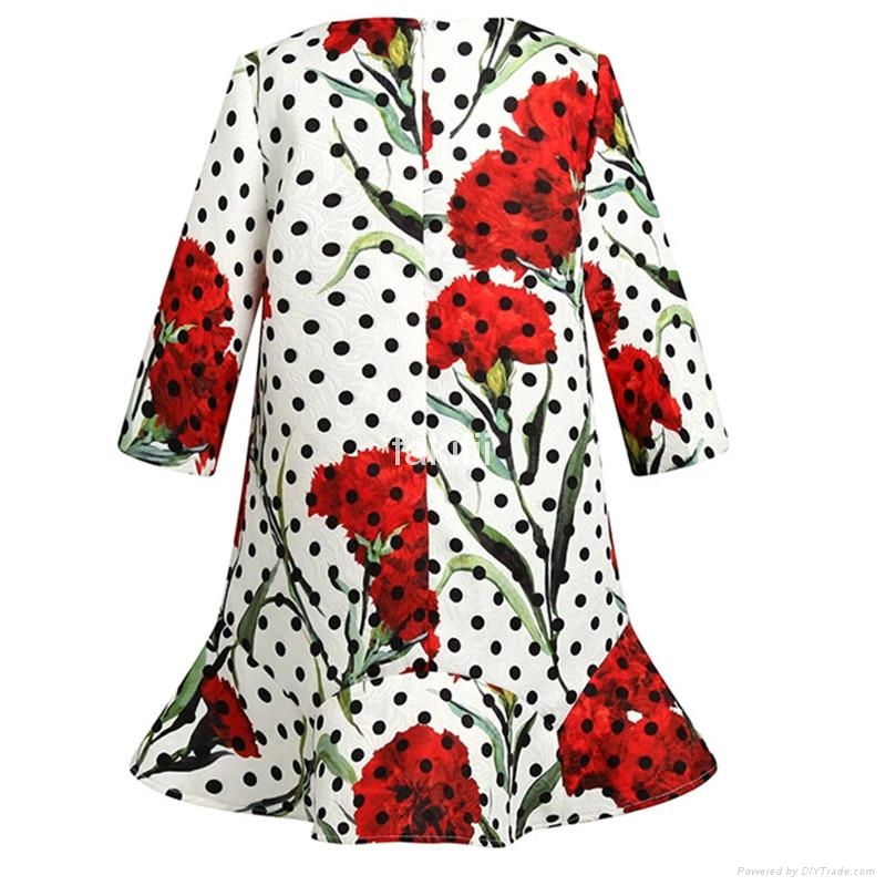 wholesale winter girl flower dress 3