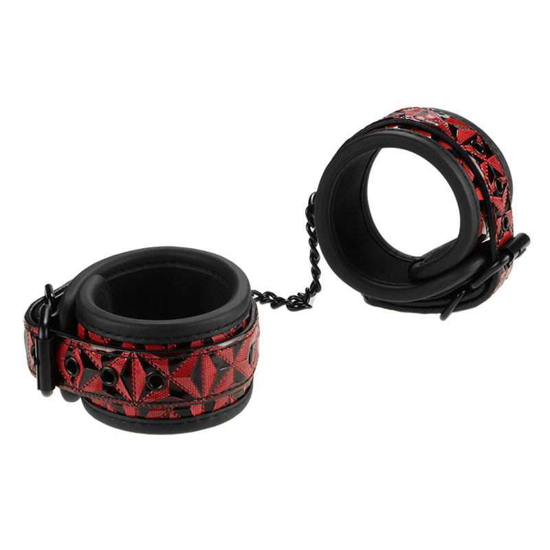 LS-335 Soft PU Leather Material Wrist cuffs Handcuffs 2