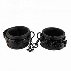 PU Metal BDSM Bondage wrist & ankle restraints