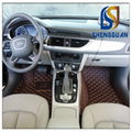 5D Leather popular car foot mat in dubai