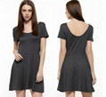 Ladies knit short sleeve party dress 1