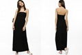 Sexy black strapless long dresses for women 1