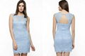 Ladies blue lace backless dresses