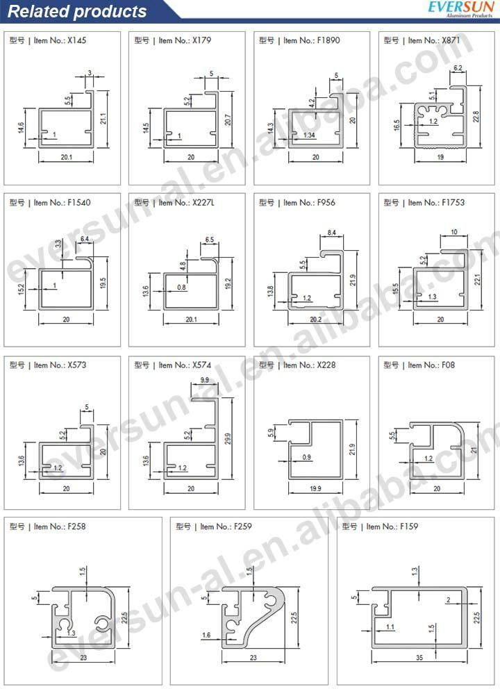 Matte aluminum frame for kitchen cabinet  5