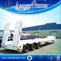 2 Axle 30 Tons Low Bed Semi Trailer / Low Flatbed Trailer For Sale 3