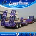 2 Axle 30 Tons Low Bed Semi Trailer / Low Flatbed Trailer For Sale 1