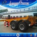 20ft skeleton flatbed container semi trailer for sale 1