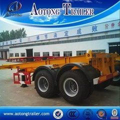 20ft skeleton flatbed container semi trailer for sale