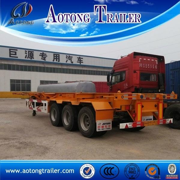 40ft flatbed semi trailer 3 axle skeleton container semi trailer chassis