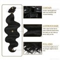 Quad Weft Peruvian Clip in Hair Extensions For African American,8Piece/Set Two T 2