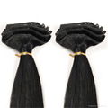 Quad Weft Peruvian Clip in Hair Extensions For African American,8Piece/Set Two T 4