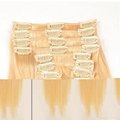 Unprocessed 100g 10 Pieces 8 Inch Clip-in Human Hair Extensions,One Piece Full H