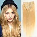 Unprocessed 100g 10 Pieces 8 Inch Clip-in Human Hair Extensions,One Piece Full H 2