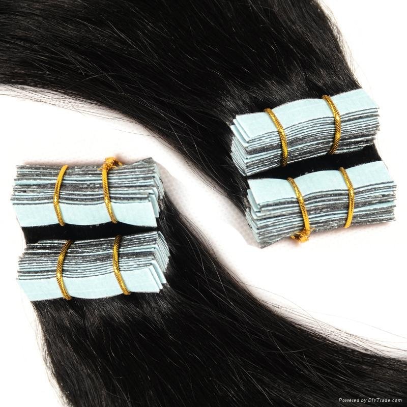  Hot sale double draw tape hair extensions 5