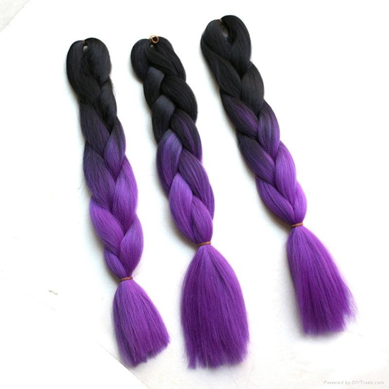  two toned ombre kanekalon jumbo braiding hair Xpression Braiding Hair hot sell 