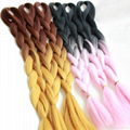  two toned ombre kanekalon jumbo braiding hair Xpression Braiding Hair hot sell  5