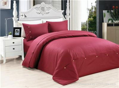 Sateen Stripe Polycotton Duvet Cover Set 2