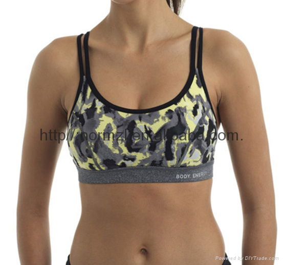 Hot sexy dry fit gym wear for elastic band for sports bra 5