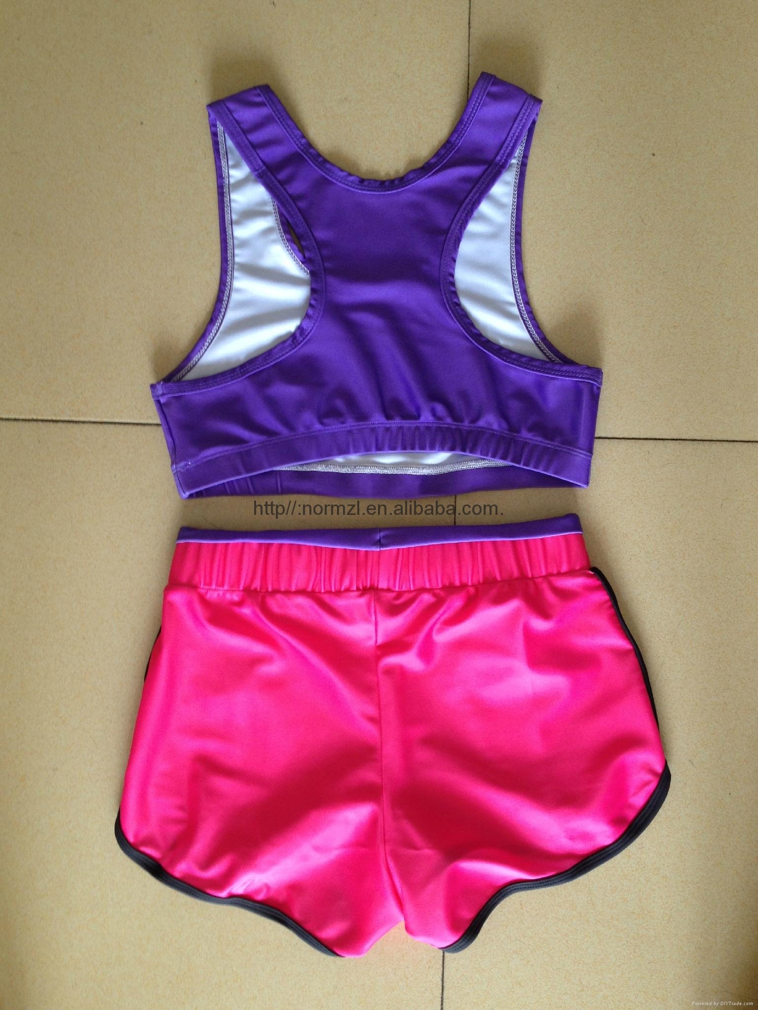 2015 hot sale custom dry fit Printed cheerleading training wear 3