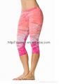 different style yoga leggings with custom logo print