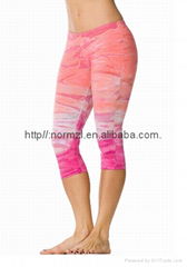 different style yoga leggings with custom logo print