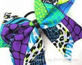 Sublimation Print Custom Cheerleading Hair Bows And Ribbons 1