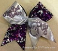 Sublimation Print Custom Cheerleading Hair Bows And Ribbons 2