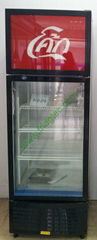 Upright showcase with upper freezer on sales from china SCD-210 