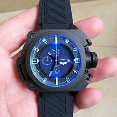 blue light quartz montre batman watch men chronograph military watches sport 