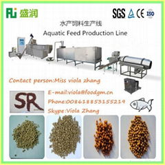 Floating aquatic fish feed pellet extruder machine