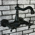 Vintage Style Oil-rubbed Bronze Finish Double Handles Kitchen Faucets 1