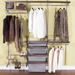 Classic wire closet shelving for bedroom wardrobes