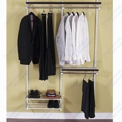 Classic wire closet shelves system for