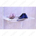 White Gliding Shoe Rack Shelves for Wire