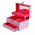 Mini Aluminum Makeup Case with Drawer (HB-2213) 2