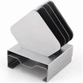 CA004 Stainless Steel Barware Coasters With Stand And EVA Packing Cup Mat 1