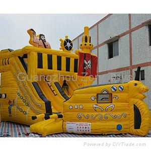 durable inflatable pirate ship for kids 4