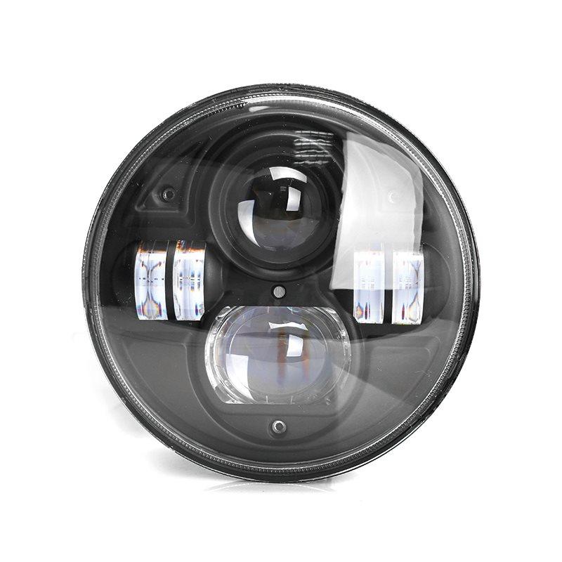 7 INCH CARBON BLACK LED HEADLIGHT PAIR 3