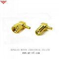 RF SMA female / male right angle cable connector