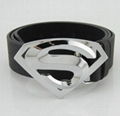 Classic New Silver Superman Superhero Western Mens Metal Belt Buckle Leather 1