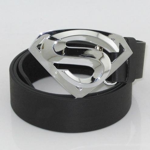 Classic New Silver Superman Superhero Western Mens Metal Belt Buckle Leather 2