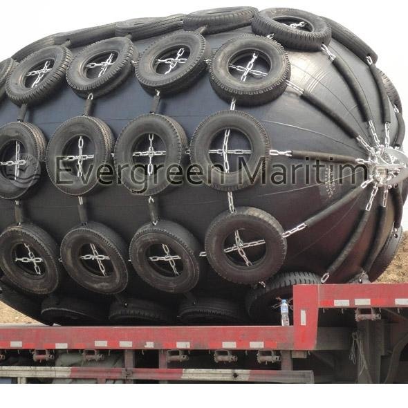 D2.0*L3.5m Pneumatic Rubber Fender for ship-to-ship 2