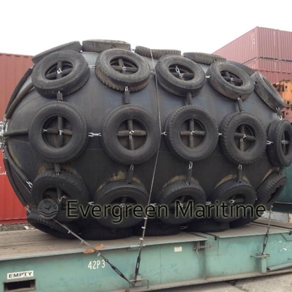 D2.0*L3.5m Pneumatic Rubber Fender for ship-to-ship 3
