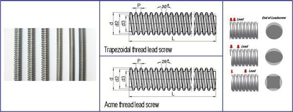 Hot sale and high precision for CNC machines Acme and Lead Screws 3