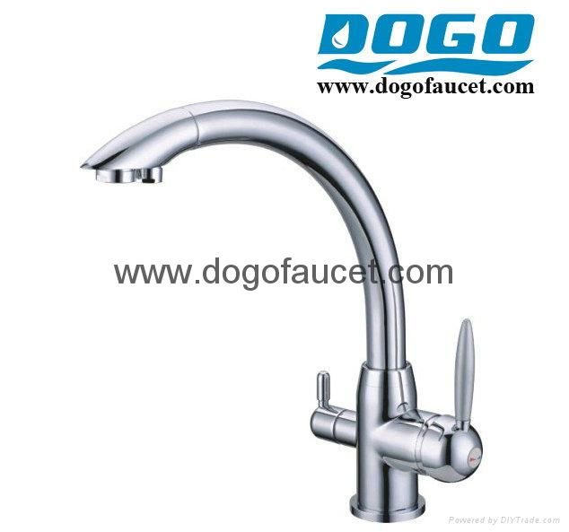 Jiangmen Factory Kitchen Mixer 3 way (Tri-flow) taps